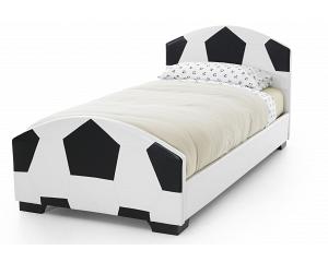 3ft Pallone Black & White Faux Leather Bed Frame